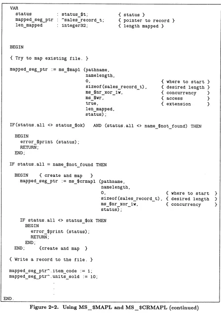 Figure 2-2. Using MS_$MAPL and MS_$CRMAPL (continued) 