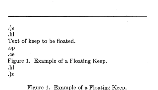 Figure 1. Example of a Floating Keep. 