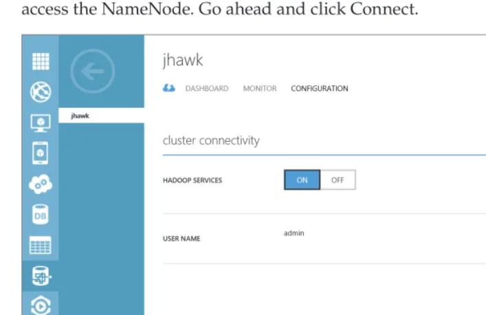 Figure 3.14:  Clicking the Connect button.