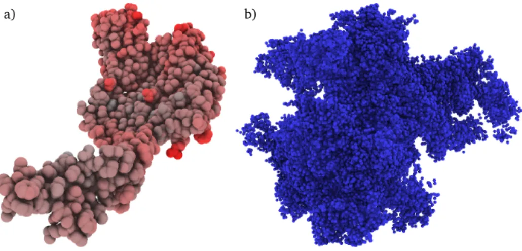 Fig. 2.1: Examples of base-line visualizations with ambient occlusion. (a) Visualization of the protein with PDB ID 1UUN