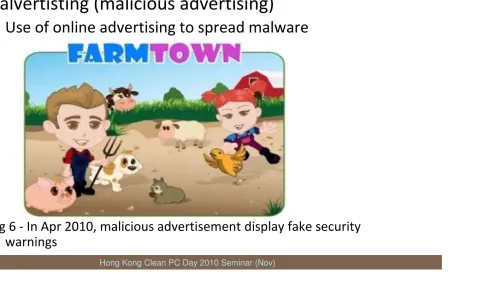 Fig 6 - In Apr 2010, malicious advertisement display fake security warnings 