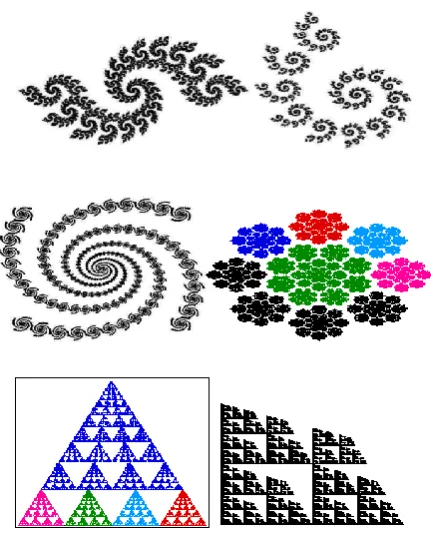 Fig. 15. Different Iterated Function system fractals 