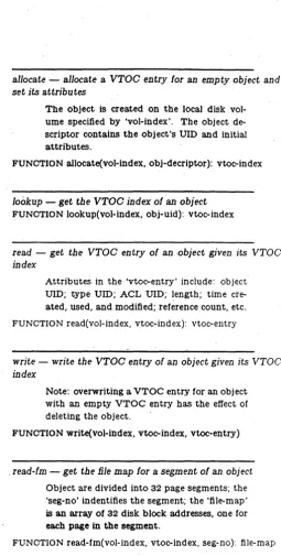 figure 2). There VTOC are two managers in this group: the (volume table of contents) and the BAT (block allocation table)