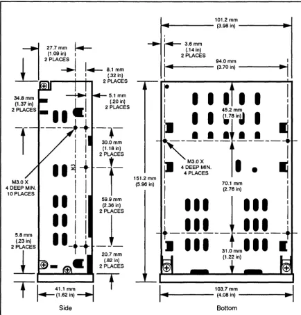 Figure 3-6 Mounting Hole Locations (4322) 