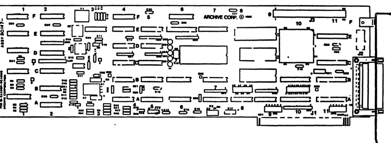 Figure 1.1 SC-499 Tape Controller PCB Assembly 