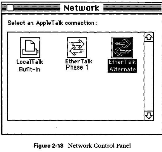 Figure 2-13 Network Control Panel 