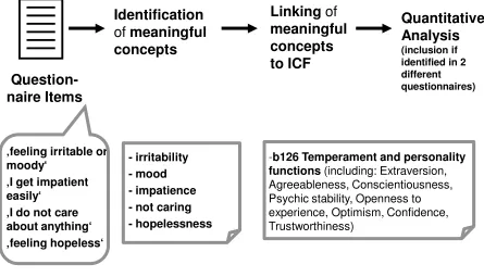 Figure 1: Linking procedure and example for extension of ICF Checklist
