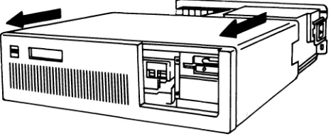 Figure 3-2. Removing the PC Cover. 