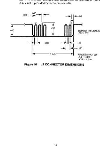 Figure 15 J1 CONNECTOR DIMENSIONS 