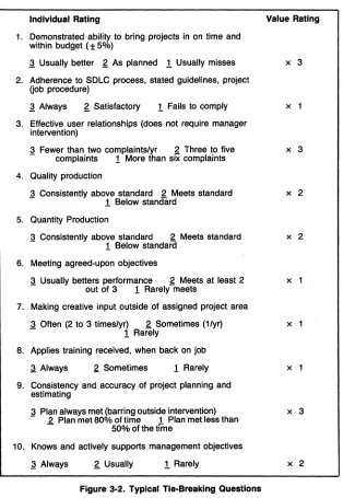 Figure 3-2. Typical Tie-Breaking Questions 