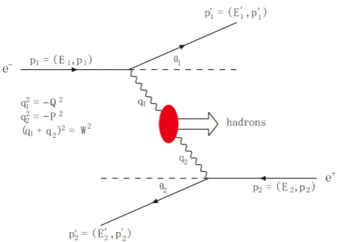 Figure 7. Kinematics of the two photon process.                     