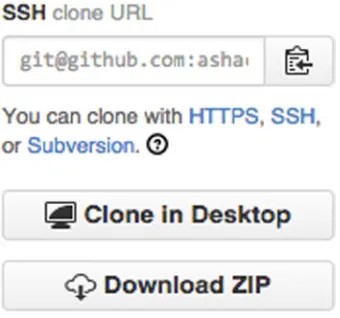 Figure 2-17. SSH clone URL in GitHub
