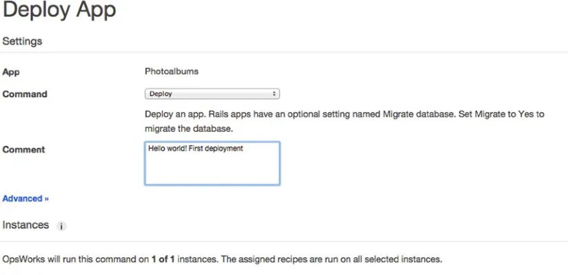 Figure 2-22. Deploy App view