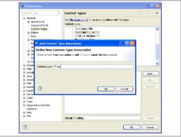 Figure 1-2. Eclipse PDT Add Content Type Association dialog box