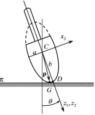 Figure 3. Top view of the used coordinate systems.                         