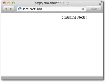 Figure 1-3: Serving a basic HTML document in Node.