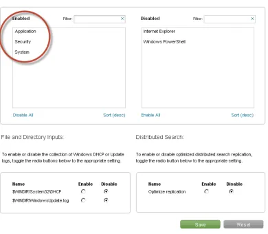 Figure 2-17. Enabling Windows event logs