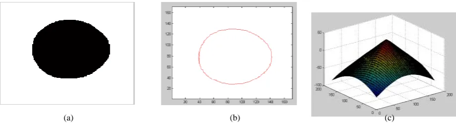 Fig 18: A level curve passes through a set of cells. 