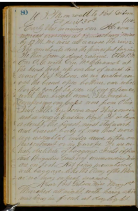 Figure 5. Transcript for diary page in figure 4