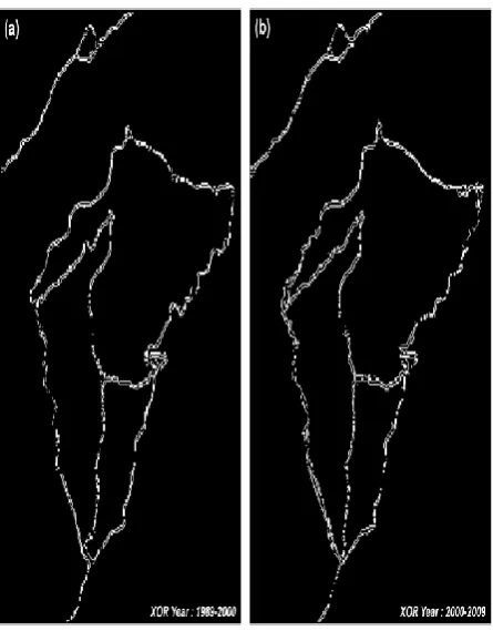 Fig. 4: Skeletal image of the study region along with identified segments