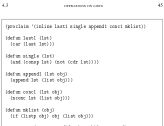 Figure 4.1: Small functions which operate on lists.