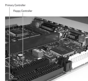 Figure 3-8: Looking at primary and secondary controllers along with the floppy controller