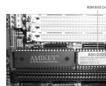 Figure 3-9: Looking at a BIOS chip located on a motherboard