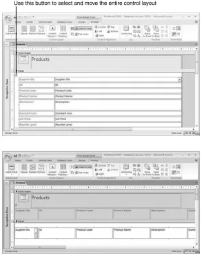 Figure 2.4A stacked control layout.
