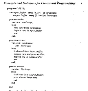 Figure 2. Outline of batch operating system. 