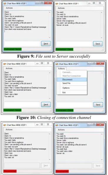 Figure 9: File sent to Server successfully 