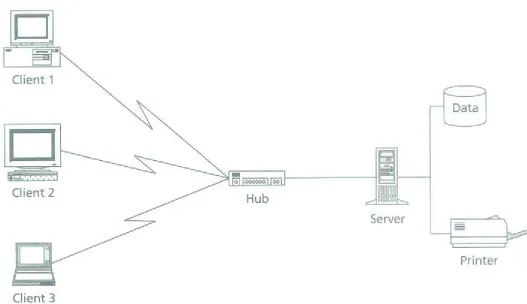 Figure 2-2: The Client/Server Architecture  actions and/or data. The Web server then displays the results through the Web browser (Figure 2-3)
