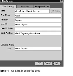 Figure 5.4Creating an enterprise user.