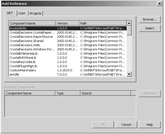 Figure 2-16. The Add Reference tabbed dialog box