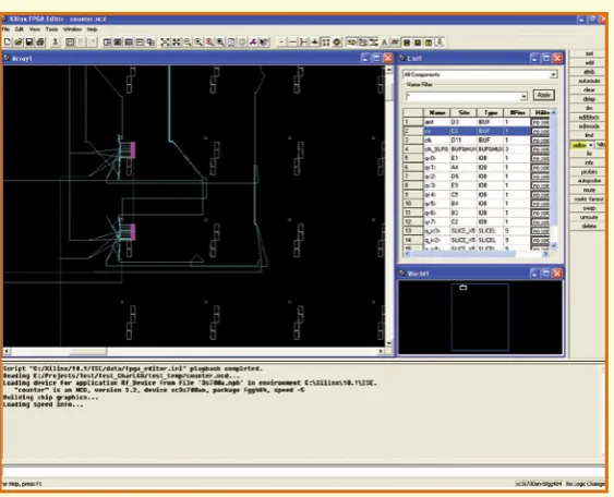Fig. 12 - Implementazione di un contatore in FPGA (in azzurro le 