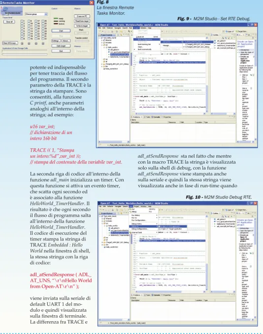 Fig. 10 - M2M Studio Debug RTE.
