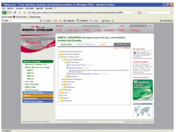 Fig. 2  - Download del software dal sito Wavecom