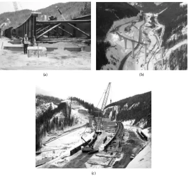 FIGURE 1.25 Construction of the New Park Bridge. (Photos courtesy of Flatiron Constructors.)