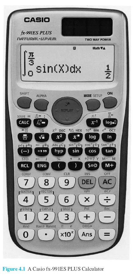 Figure 4.1 A Casio fx-991ES PLUS Calculator