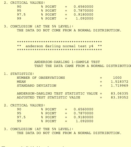table printed in section two. For example, for  = 0.10, we look at therow for 90% confidence and compare the critical value 1.062 to the