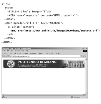 Figure 1.6HTML page containing an image tag.