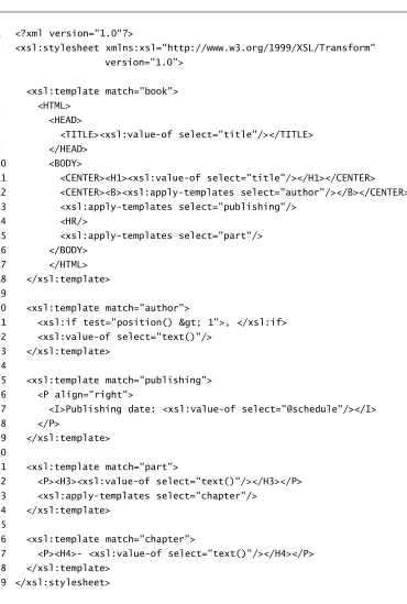 Figure 1.12Document transformation in XSLT.