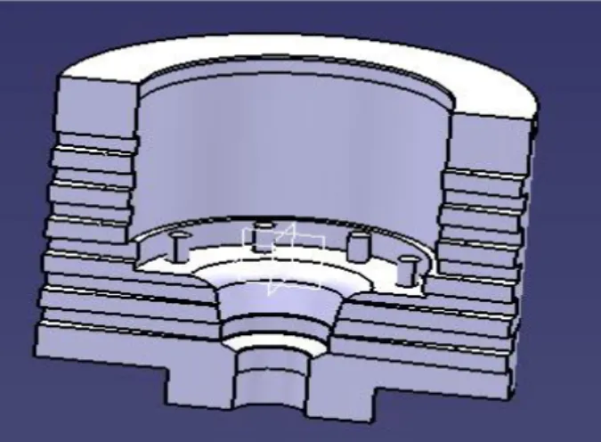 Fig -3: Cut-section of extrusion forging die