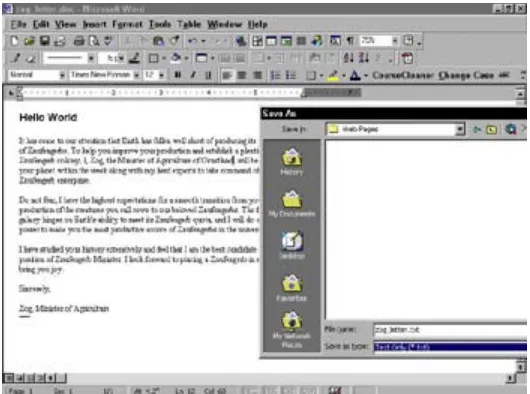 Figure 3-2: The letter that is the text for our page in word-processing form.