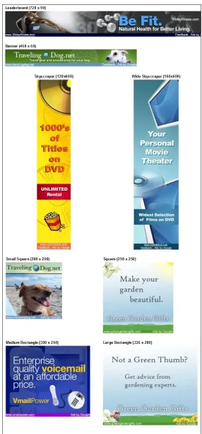 Fig. 2.12 Eight display ads. Try to avoid all of them. 