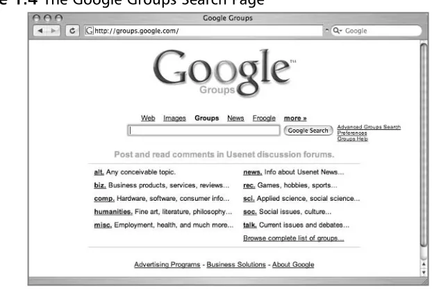 Figure 1.4 The Google Groups Search Page