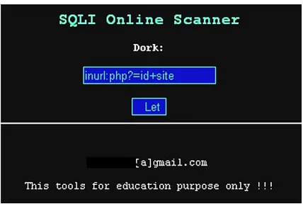 Figure 7: Online service for automated search and attack campaigns