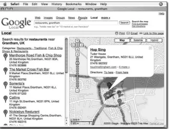 FIGURE 2-16: Business information in Google Maps.