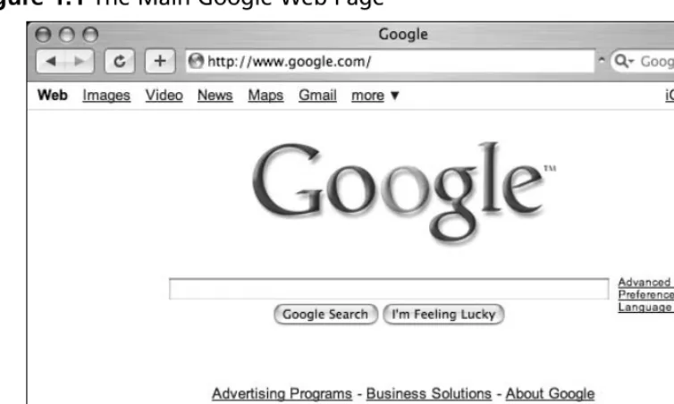 Table 1.1 The Links and Functions of Google’s Main Page
