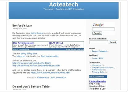 Fig. 2.2 AdSense ads in Aoteatech’s Wordpress blog.  