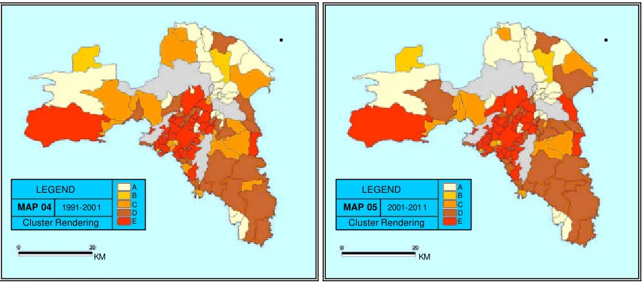 Table 4. Number  of municipalities per cluster.   
